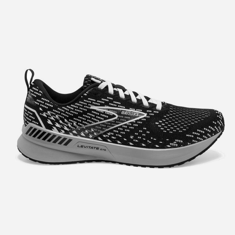 Brooks Levitate Gts 5 Israel - Women's Springy Road Running Shoes - Black/Grey/White (01456-FNKV)